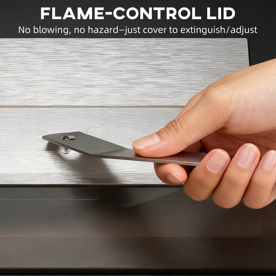 HOMCOM 22" Bio Ethanol Fireplace Stove, Ethanol Fire Burner with Door - Image 4 of 4