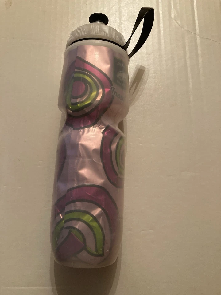 Polar Bottle water insulated biker cycling sports 24 oz circles BPA free pink - Image 3 of 4