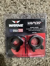 Warne VAPOR 30mm Low SCOPE RINGS Matte Aluminum V613M