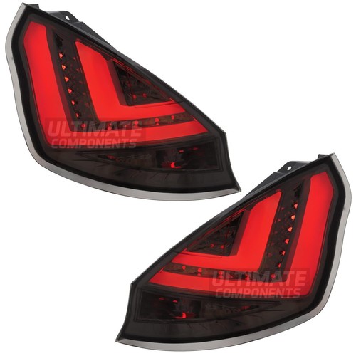 Ford Fiesta Mk7 Hatch 2008-2013 LED Light Bar Smoked Upgrade Rear Tail Lights - Picture 4 of 9