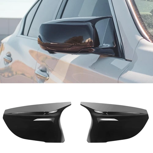 Gloss Black Door Mirror Cap Cover For Infiniti Q50 Sedan 14-20 Q60 Q70 QX30 QX50