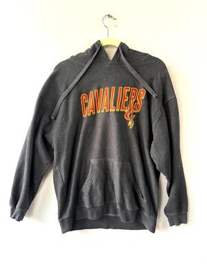 NBA Hoodie Men's XL Gray Cotton Cleveland Cavaliers Logo Long Sleeve Pullover