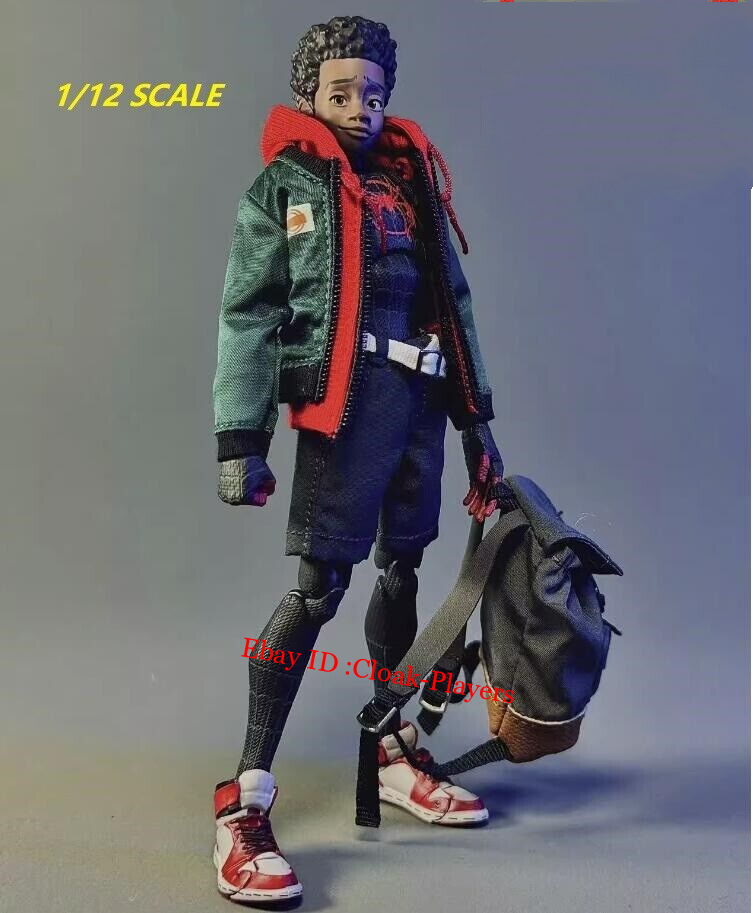 Man グッズ 1/12 Miles Spiderman Hoodie Shorts Set Model for 6