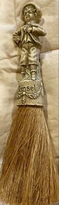 Antique German China Half Doll Sewing Pin Cushion Doll On Brush Hansel