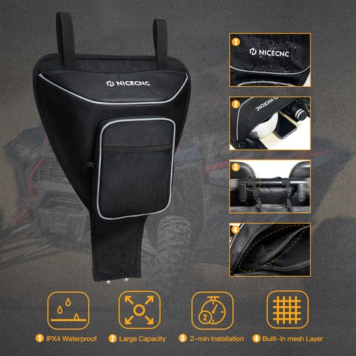 UTV Cab Center Seat Storage Bag Tool Bag For Polaris Ranger 570 800 RZR XP 1000 - Picture 4 of 9