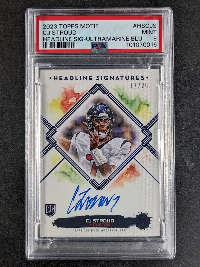 CJ Stroud Topps Motif Headline Signatures #HSCJS Ultramarine Blue