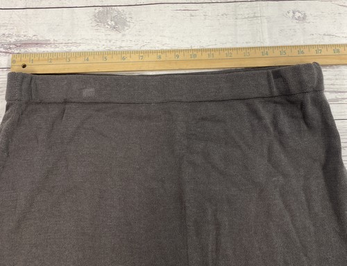 Beyond Threads Dark Gray Kint A-Line Elastic Waist Skirt Women’s Size Large - Picture 7 of 7
