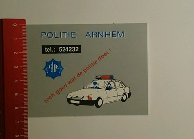 Decal/Decal: Politie Arnhem toch goed wat de politie doet (08101646)
