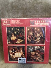 SPRINGBOK Hallmark A Beary Merry Christmas 4 Mini Puzzles In One Box VTG NEW