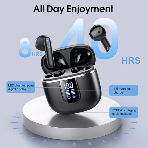 Wireless Earbuds, Bluetooth 5.4 Headphones in Ear buds, HiFi Stereo Wireless Ear - Picture 2 of 3