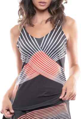 NWT Lucky In Love Women's Tech Lights Tank Top W/built-in Shelf Bra Size XL