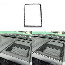 Carbon Fiber Center Console Above Storage Panel Frame For Ford F150 F-150 15-20