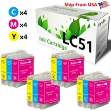 12PK LC51 LC-51 Ink Cartridge for DCP-330C MFC-845CW Printer