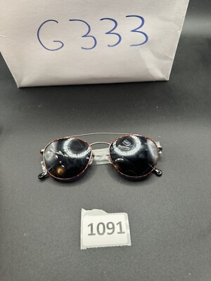 Vintage Revolution Eyeglass Frame Clip On Sunglasses Re038 Round Aviator Tortois