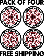 4 PACK INDEPENDENT TRUCK COMPANY VINYL DECAL STICKER 3" TRUCK SUV FREE SHIPPING