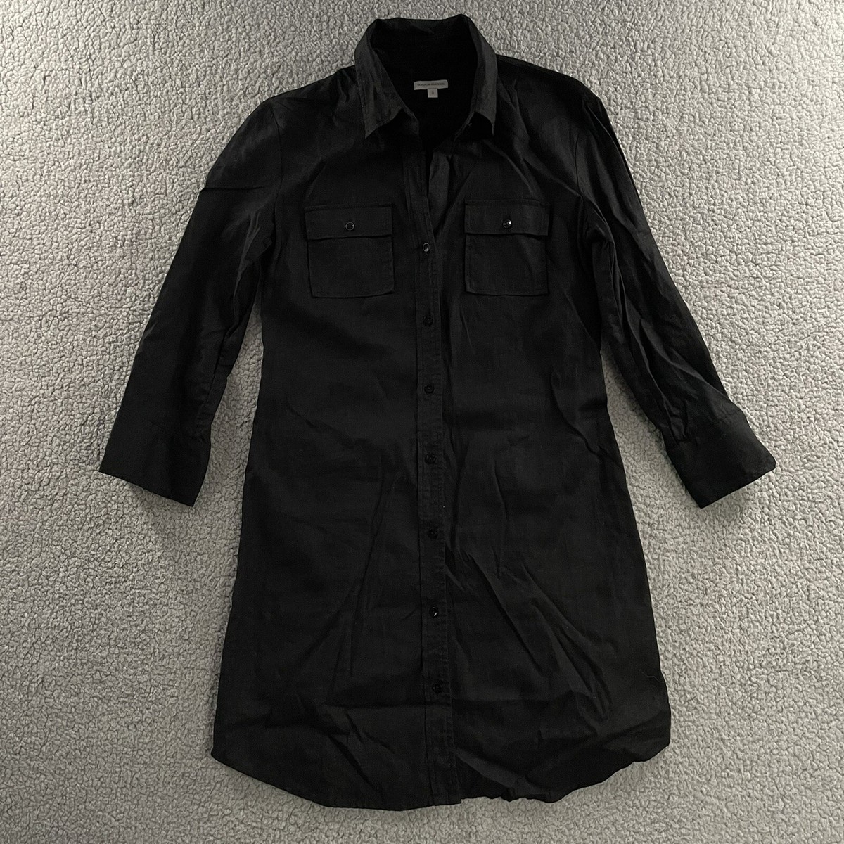 Robe Noire Boston Proper - Taille S, Longueur Genou, Manches 3/4 - Neuf Avec étiquettes