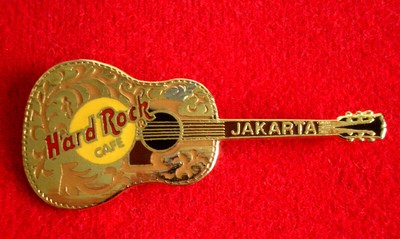 HRC Hard Rock Cafe Jakarta Gold Gibson Acoustic Guitar