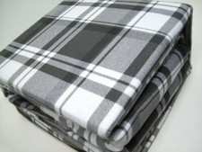 Home Collection Cooper Cotton Flannel Gray Plaid King Sheet Set New