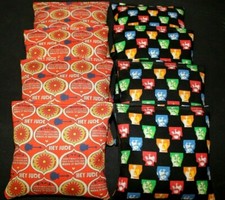 BEATLES Cornhole Bean Bags Set of 8 ACA Regulation Party Game Rock  Roll Guitar