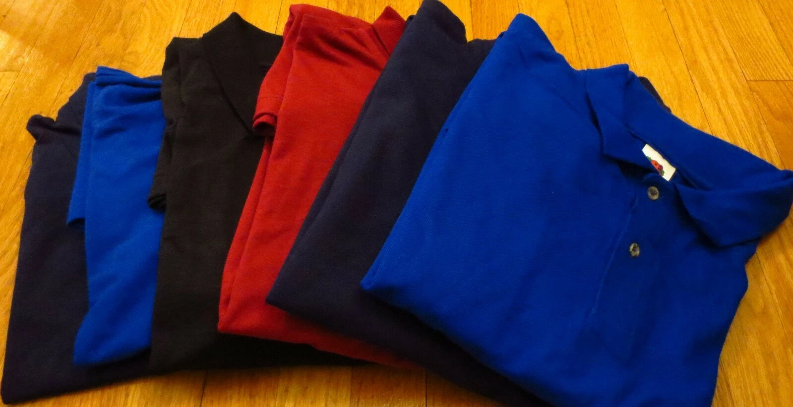 Men Golf Shirt Fruit of the loom 2XL 10 PC 4 Color 100 % Cotton Navy Black