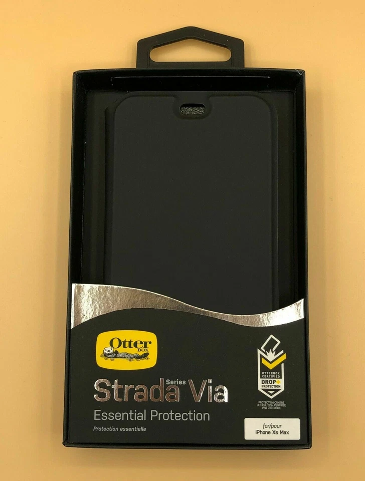 Genuine Otterbox Strada Via Soft-Touch Folio Case for Apple iPhone Xs Max Black - Image 2 of 4
