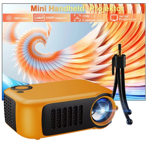 LCD FHD 1080P Projektor klein Videoprojektor Film USB Mini Beamer Tragbarer - Bild 7 von 21