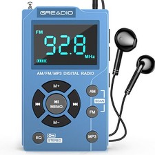 Radios Portable Am Fm With Mp3 Player Reception Pocket Radio Large Lcd Screen An