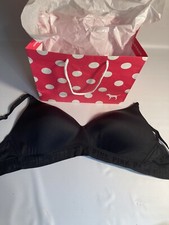 PINK Victoria Secret Womens black wireless bra 36 DD