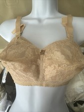LADY CAMEO Womens Size 30F Beige LACE SOFT CUP BRA New Vtg USA