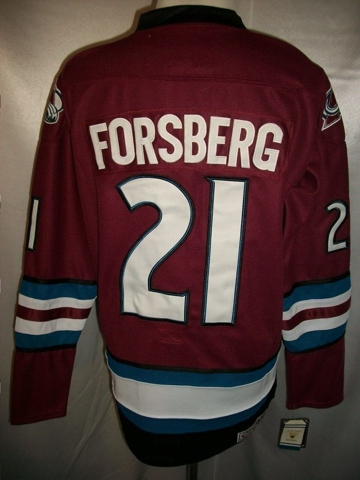 Peter Forsberg Colorado Avalanche Burgundy "20012007 Throwback" CCM