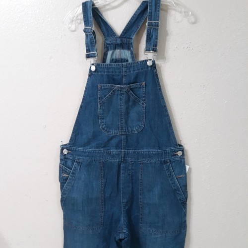 Neu mit Etikett Old Navy Damen-Overalls Größe M blau Denim Stretch-Taschen Distressed 5287 - Bild 3 von 10
