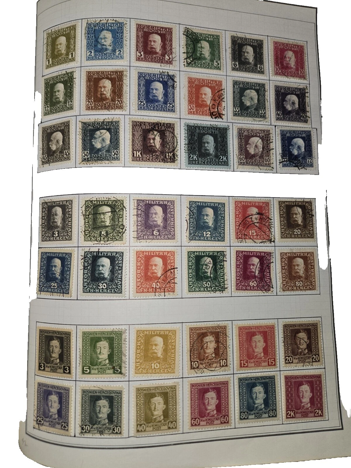 Estampillas de ligeramente con bisagras bosnio y herzegovinian