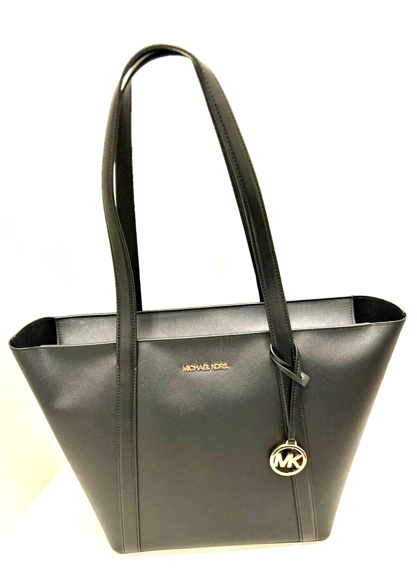 Michael Kors Pratt Women Large Logo Top Zip Tote Shoulder Bag in Black