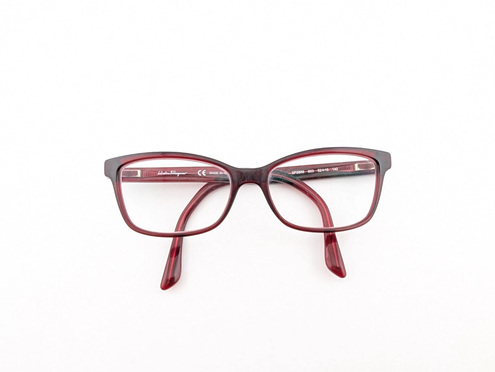 Salvatore Ferragamo Eyeglasses Frames Only, SF2886 603, 52 15 140, Red, Italy