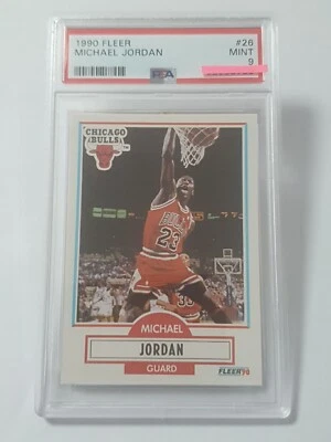 1990-91 Fleer Michael Jordan #26 Mint PSA 9 graded Bulls Vintage Invest Top🐮🔥 - Bild 1 von 2
