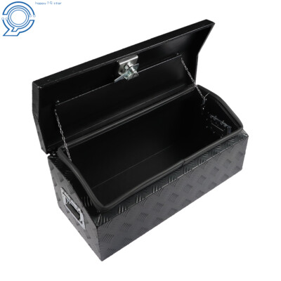 30in Black Aluminum Truck Tool Box Storage for Pickup Trailer Garage Lockable