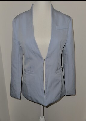 Traf Light Blue Women s Blazer NWT Colorful Trendy Work Fun Size XS