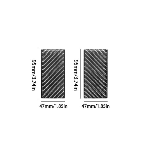 2Pcs Carbon Fiber Interior Rear Door Ashtray Cover Trim for BMW 5