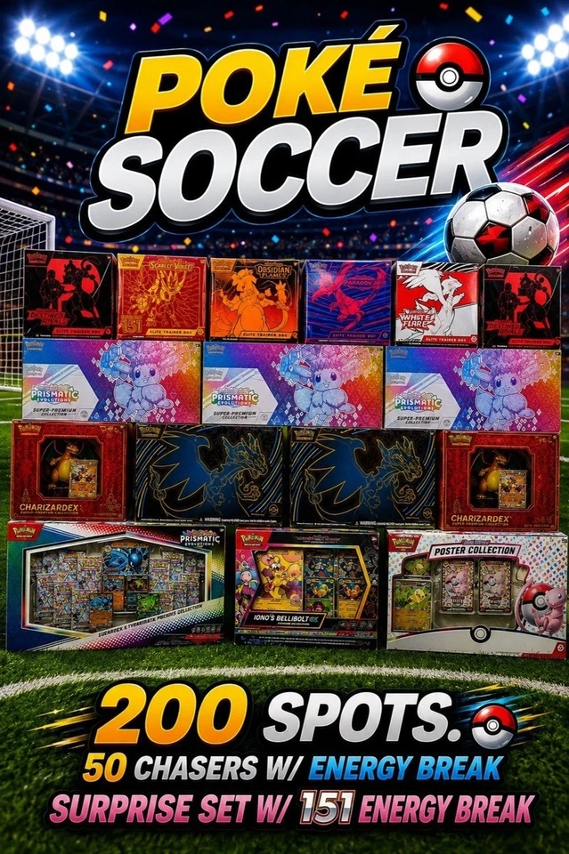 PokeSoccer W/  Energy Break- Sealed Pokemon Surprise Set -