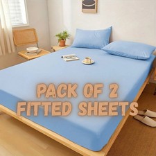 Deep Fitted Sheet 26cm Pocket Soft Microfiber Non Slip King Super King Sale UK