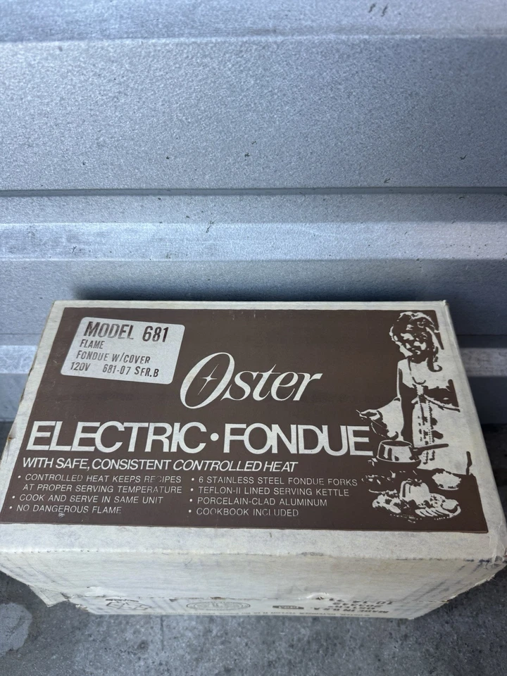 Vintage NOS Oster 681 FLAME Electric Fondue Set Aluminum - Image 4 of 4