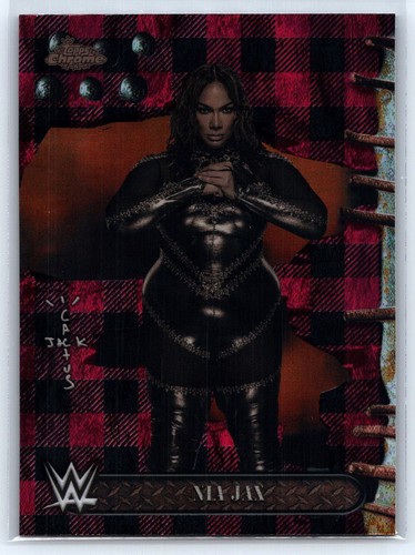 2025 Topps Chrome WWE Cactus Jack #13 Nia Jax Red Black Flannel Refractor - Bild 1 von 2