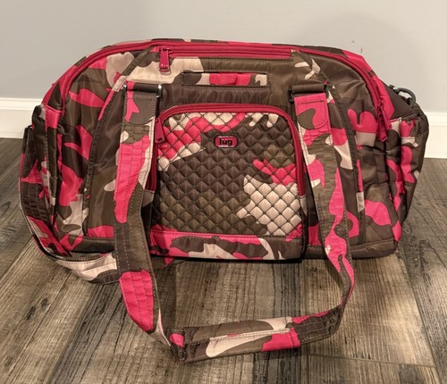 Lug Propeller Large Pink Camouflage Quilted Overnight/Gym/Weekend Duffel RFID