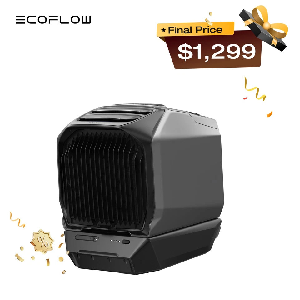 EcoFlow Wave 3 Portable Air Conditioner with Wave 3 Add-On Battery for Camping