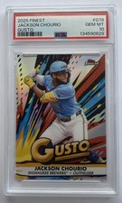 Jackson Chourio 2025 Topps Finest #G-19 Gusto PSA 10 Brewers