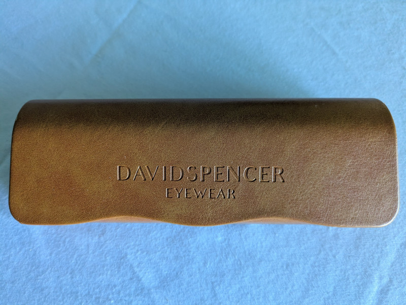 DAVID SPENCER  Sunglass/Eyeglass Case-Saddle Brown Leather