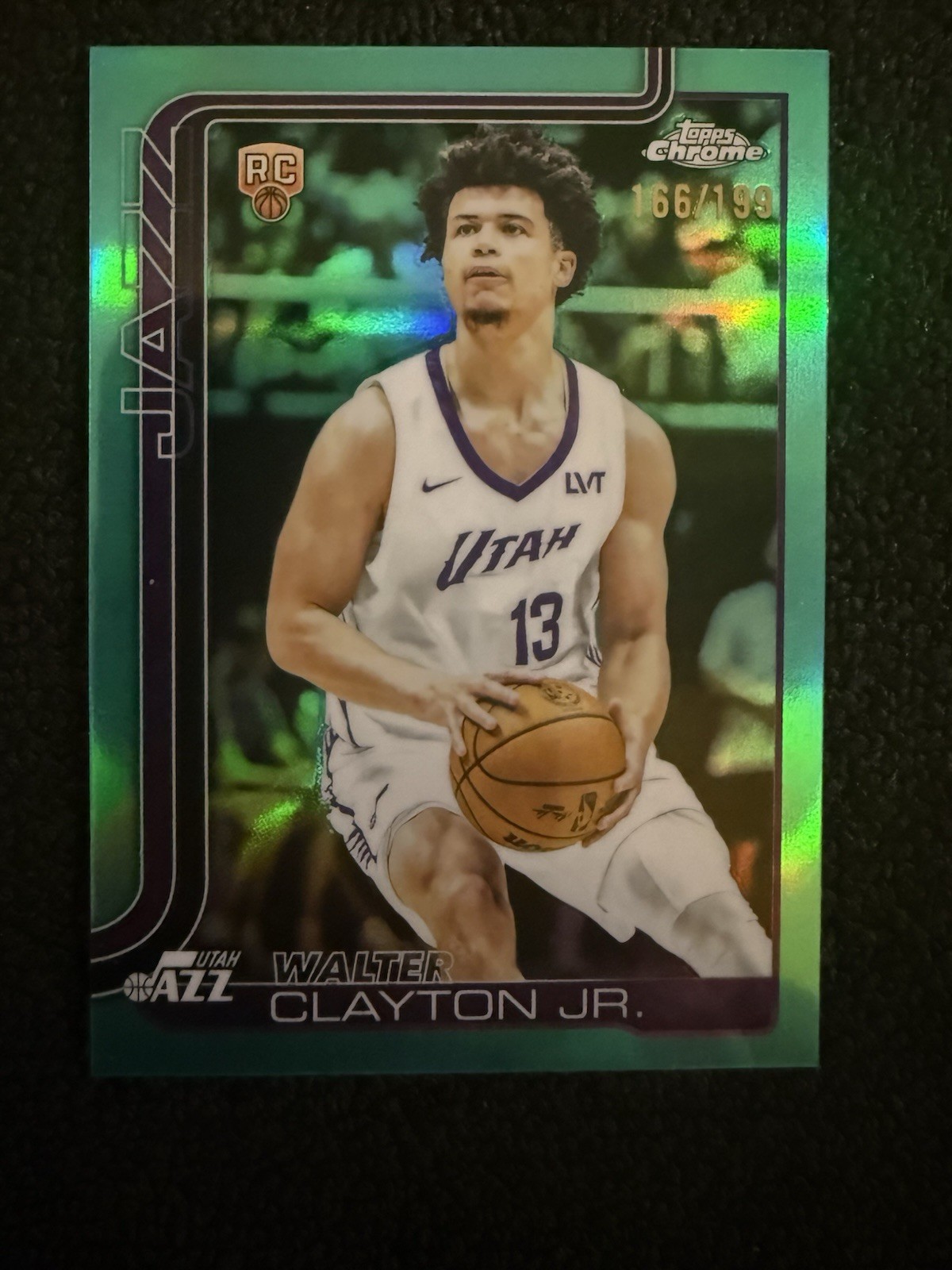 2025-26 Topps Chrome #268 Walter Clayton Jr. Aqua Refractor #/199