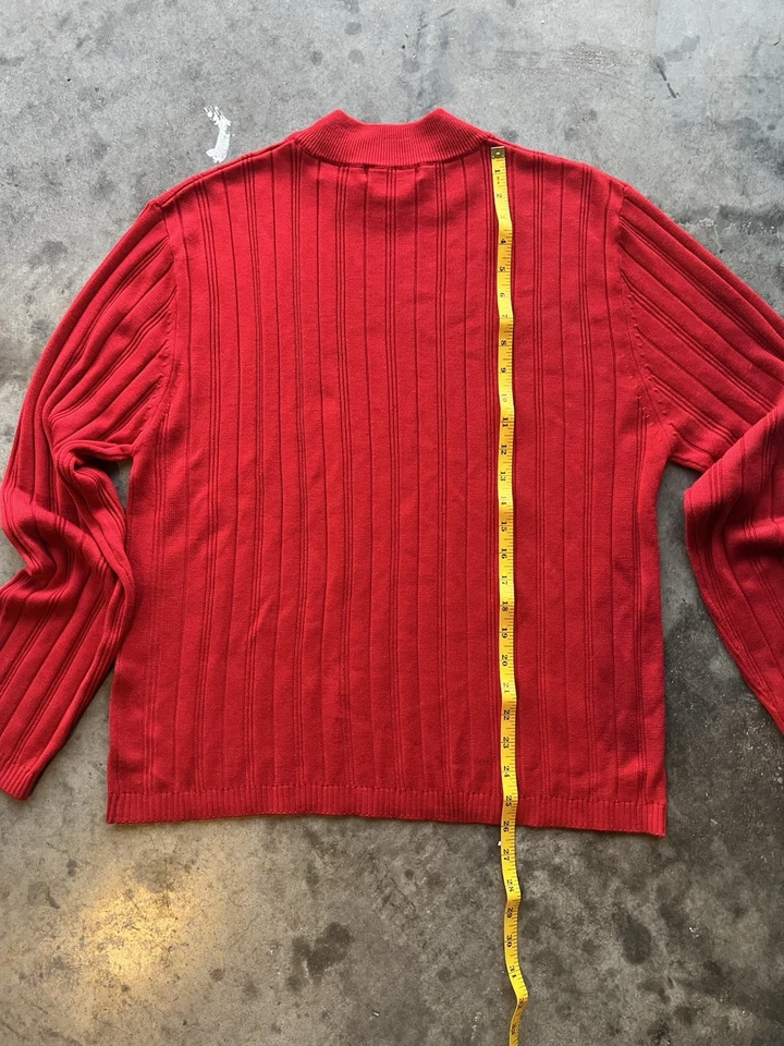 Red Sweater by Linea Uomo Turtle Neck Size Men’s Large - Image 2 of 4