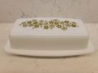 Pyrex Corelle Crazy Daisy Spring Blossom Green Butter Dish Vintage