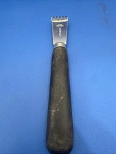 ECONOME INOX Citrus Zester Black Plastic Handle 5 1/2” Long Overall Made France 